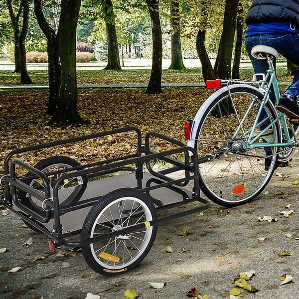 Cykelgodstrailer 139x71,5x49 cm sort