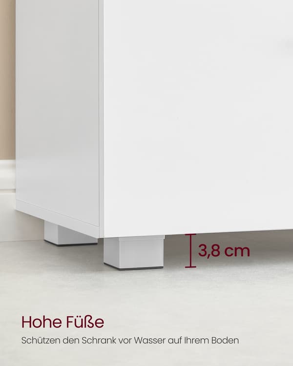Baderomsskap 30x60x63,8 cm Hvit Tre