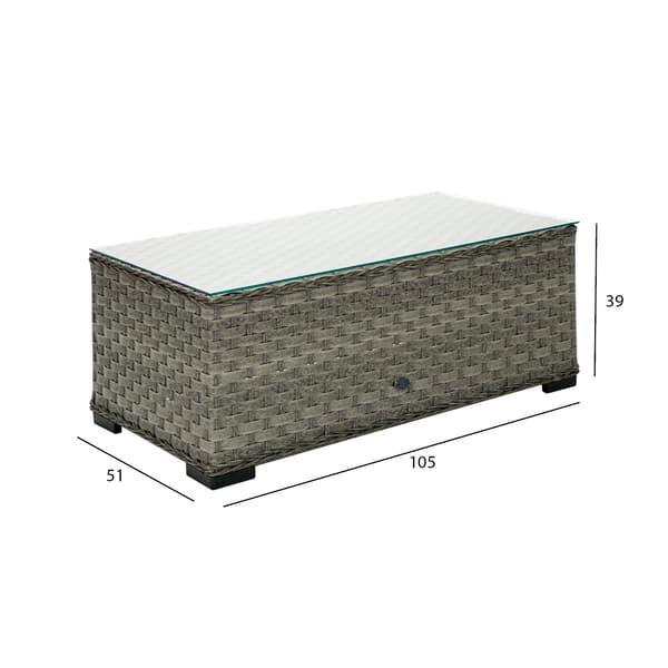 Soffbord Geneva 105x51x39 cm Grå