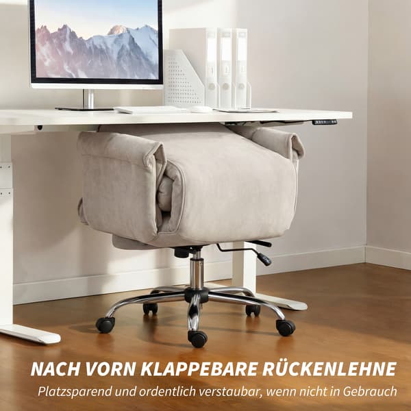 Kontorsstol 75x77x110-118 cm Grå Justerbar