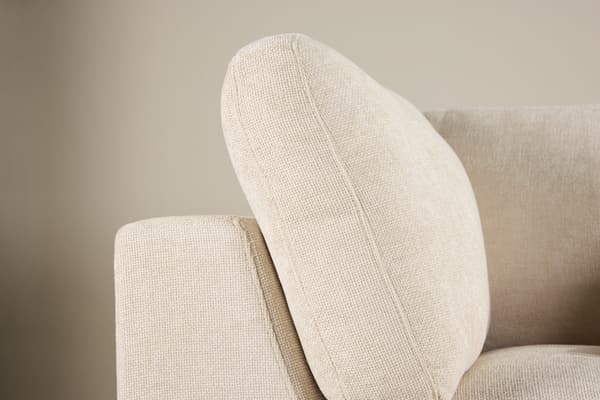 Sofa Salerno 227x67 cm Beige polyesterstof
