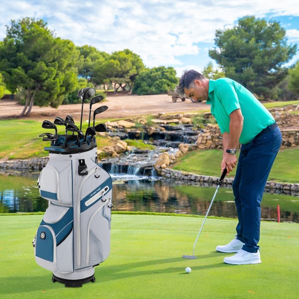 Golfbag, 127 cm, Mörkblå - Material: polyester tyg, plast , Star