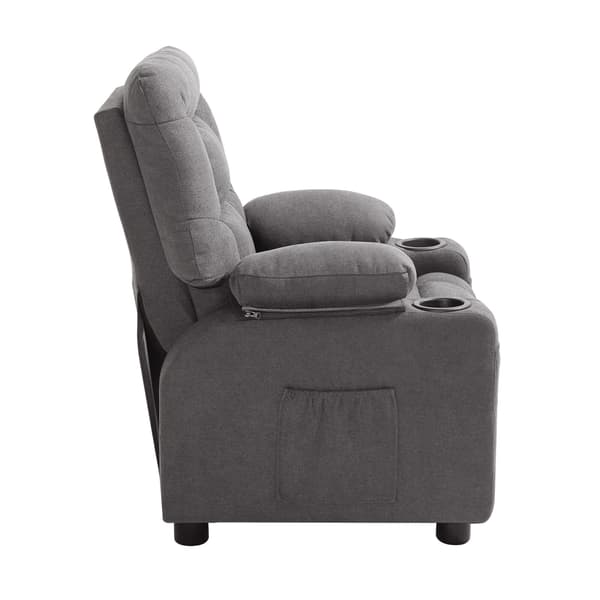 Børne lænestol 65,5x65,5x101,5 cm Grå polster i polyester
