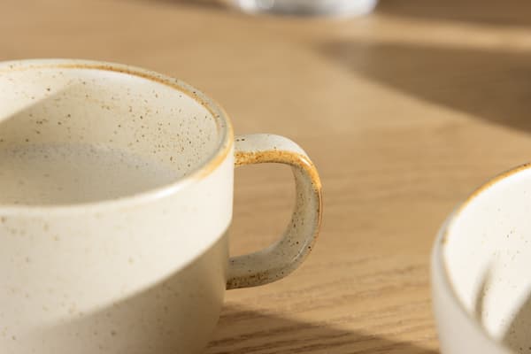 Kaffekop, Active, 10x7 cm, Beige, keramik