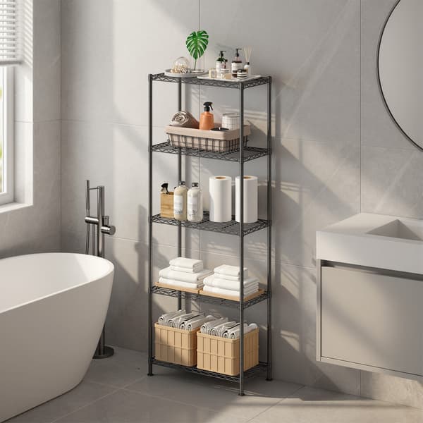 Reol 60x30x161 cm Sort Metal