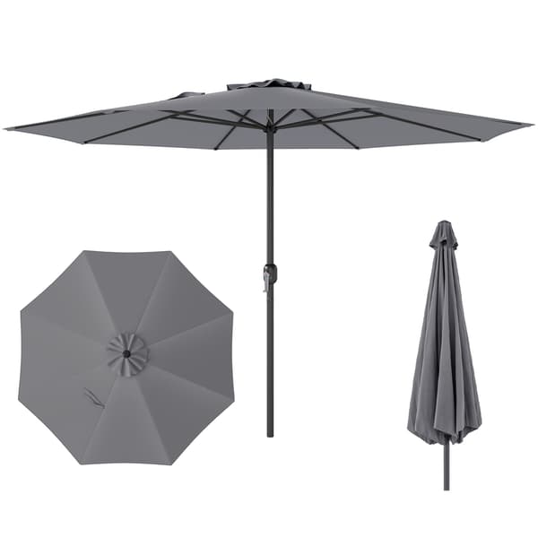 Utemarknad Parasoll, 360x250 cm, Grå , Star