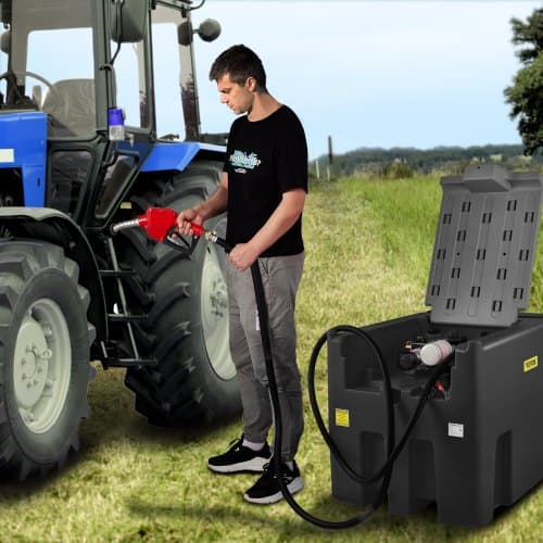 Diesel overførselstank 104x72x73,5 cm sort, polyethylen