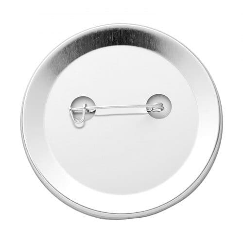 Pin bagside knapdele 200 sæt Ø58 mm sølv/hvid