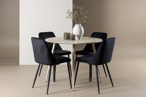 Spisebord Plaza 100 cm Hvid MDF