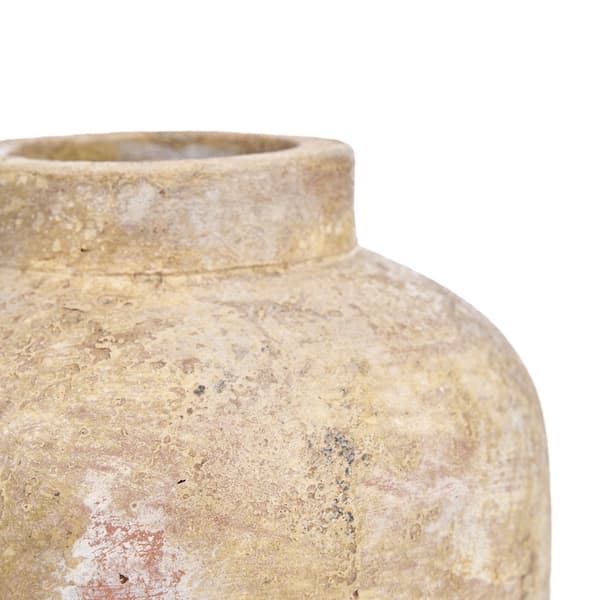 Vase Echo 20x20x30 cm Creme Terrakotta