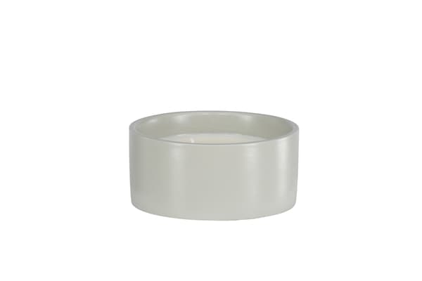 Duftlys, 13x6 cm, Lysegrå, Keramik