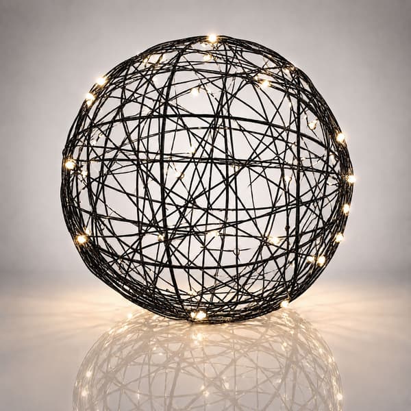 LED-valopallo, 20 cm, metalli, Kodustaar