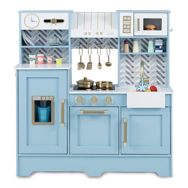 Keittiöleikkisetti, 84x30x90 cm, sininen, puinen