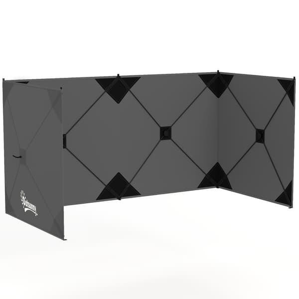 Vindskydd 480x120 cm Mörkgrå Polyester