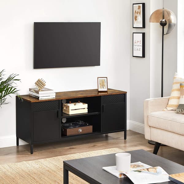 TV-bord, 120x40x55 cm, Brun, Sort