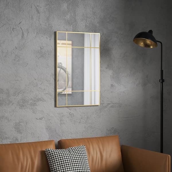 Väggspegel 90x2x60 cm Guld Metallram