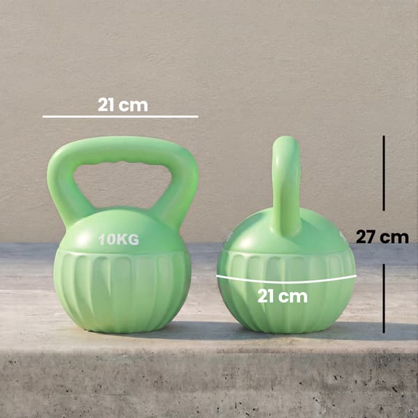 Kettlebell 21x21x27 cm Grøn Plast