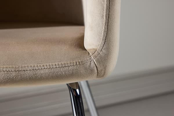 Spisebordsstol Berit Beige Fløjl