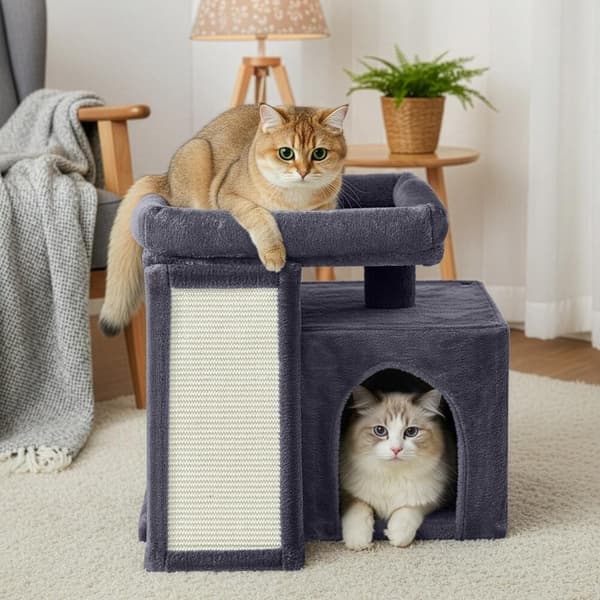 Lite klorestativ for katt med klorebrett