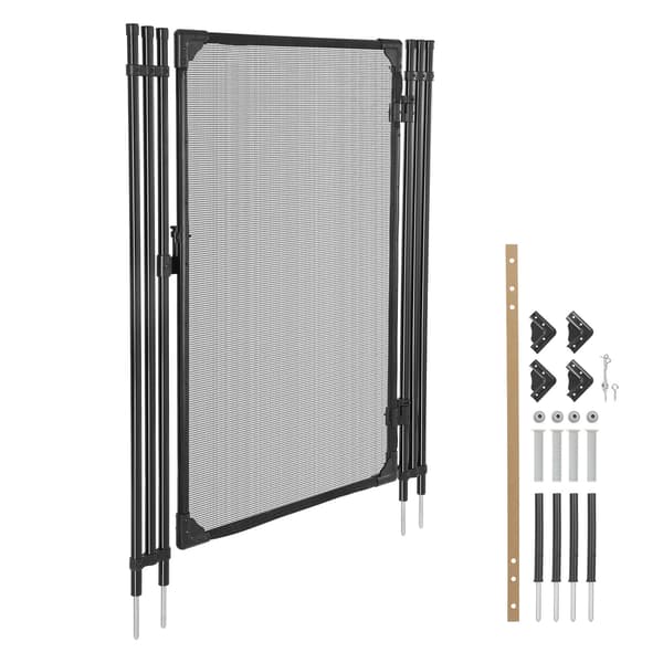 Poolhegn Port 120x75 cm Sort Metalnet
