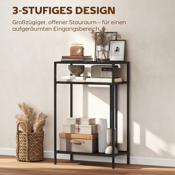 Konsolbord 55x30x85 cm Sort Metal