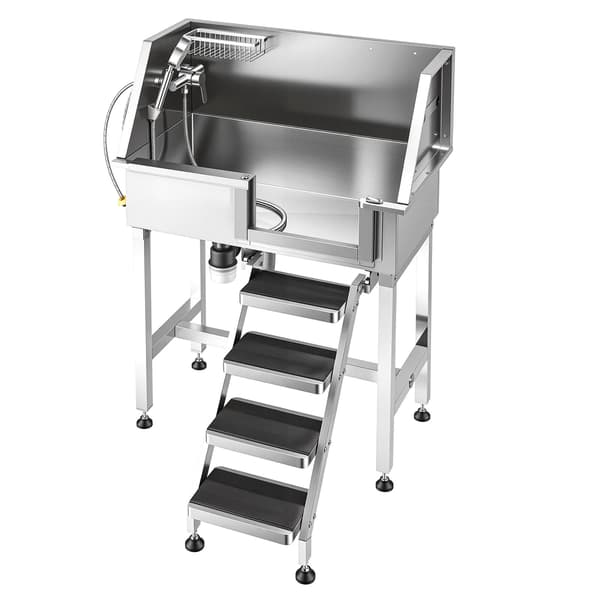 Hundevaskestation 87x49x112 cm Sølv Rustfrit Stål