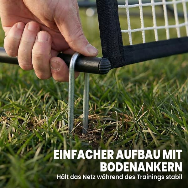 Fodbold Rebounder 2-i-1 Dobbeltsidet Foldbar 200x94 cm sort
