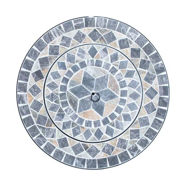 Eldstad 60x60x45 cm Grå Metall