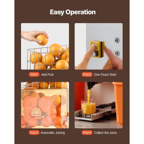 Professionel appelsinpresser NS2000E-2T 520x430x780 mm rustfrit stål