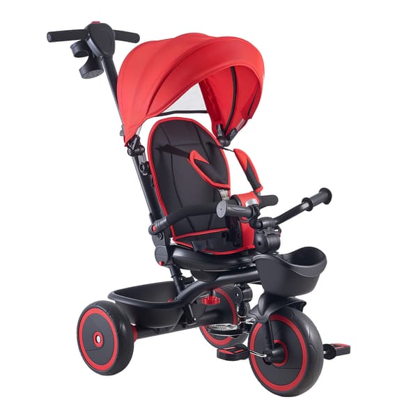 Løbecykel til småbørn 97x54x80-98 cm Rød Sort Justerbart Sæde