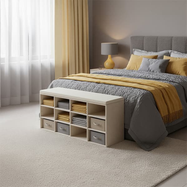 Skobænk, 30.3x104x48 cm, Beige