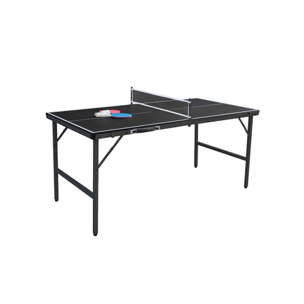 Bordtennisbord foldbart 152,5x76x71 cm sort