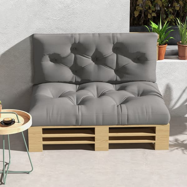Sittdyna 120x80x12 cm Grå Polyester