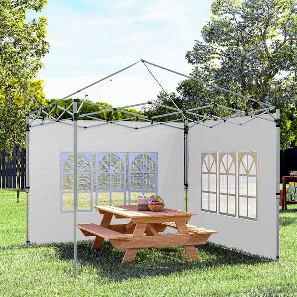 Pavillon Sidepanel Sæt, 295x195 cm, Hvid, Vandtæt