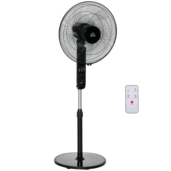 Gulvventilator 44,5x110-124 cm Sort Metal