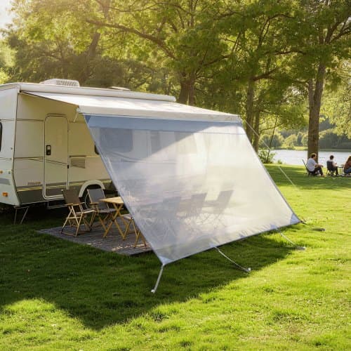Markis Solskydd Nät 200x330 cm Polyester Mesh Utomhus Camping