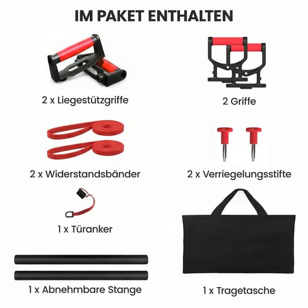 Push Up Board, 45x45x15,5 cm, Sort, Justerbart Træningsudstyr