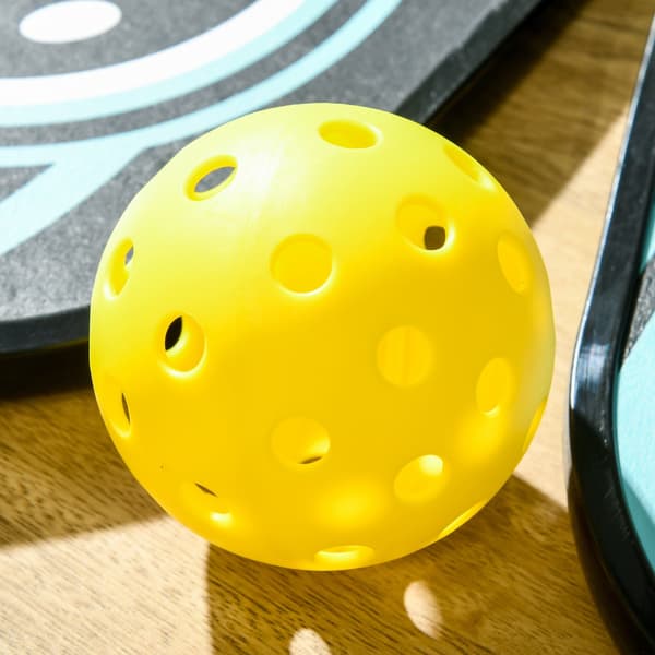 Pickleball-sæt 4 padler 4 bolde bærepose 40x20x3 cm blå/sort