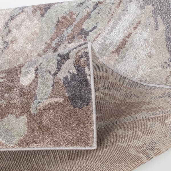 Tæppe 100x150 cm Blå Beige Polypropylen