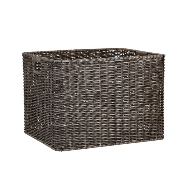 Korg 45x37x32 cm Mörk Plastflätad