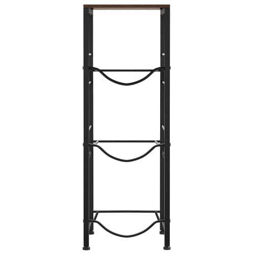 Vandkandeholder 4 niveauer til 3 flasker 32,5x33x91,8 cm sort/brun