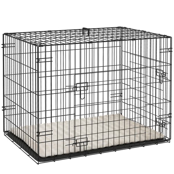 Hundebur 75x48,5x53 cm Sort, sammenklappeligt