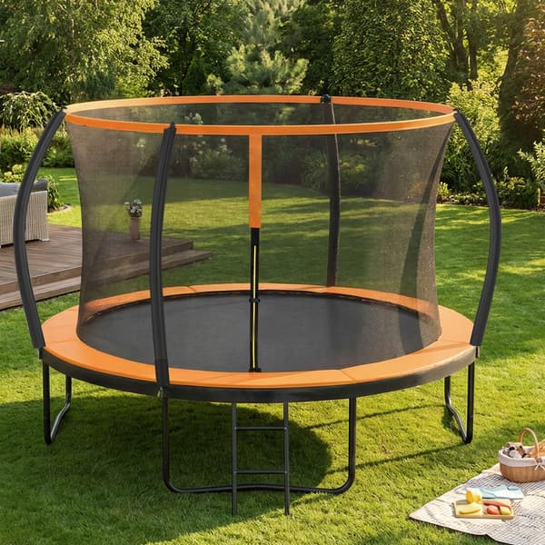 Trampolin 366 cm diameter stålram svart-blå