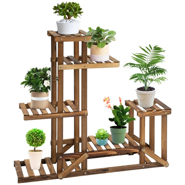 Blomsterställ, 98x28x96,5 cm, Brun