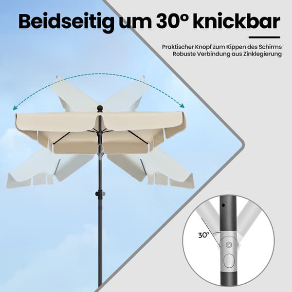 Solparasol, 230x150 cm, Beige