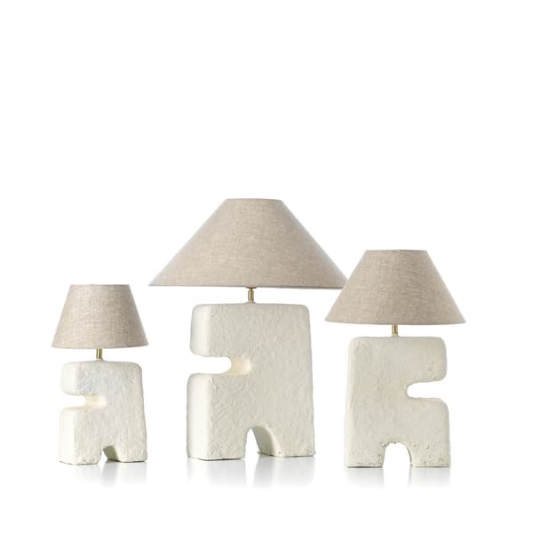 Bordlampe, The L’Objet, 55x55x40 cm, Hvid