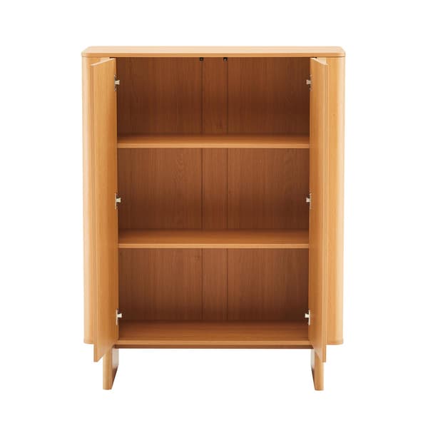 Highboard MORBEN 100x42x130 cm Tammi melamiini
