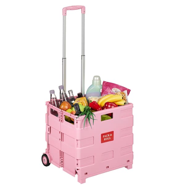Hopfällbar aluminiumvagn, rosa, Kodustaar