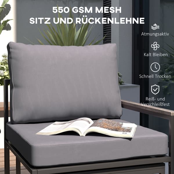 Utemöbelset, 63x64x63 cm, Grå