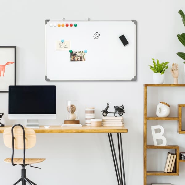 Whiteboard 90x1,8x60 cm Vit, aluminiumram
